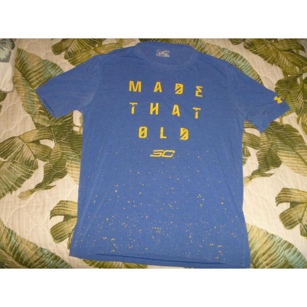 Mens Under Armour T Shirt Stephen Curry Golden State Warriors Basketball Nba